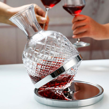 Crystal Spinning Glass Wine Decanter