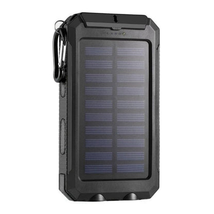 Portable Outdoor Solar Powered Waterproof Charger with LED Light and 20,000mAh Power Bank