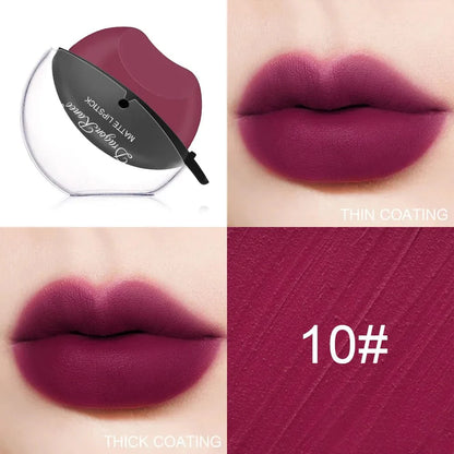 Lip-shaped Kiss Velvet Moisturizing Waterproof Lipstick