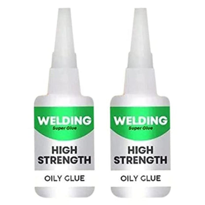 Super Adhesive Multipurpose Welding Glue - Bonds to Plastic, Wood, Ceramic, Metal, and Oily Surfaces (2 x 50ml bottles)