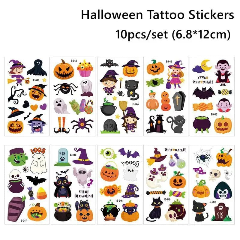 Halloween Pumpkin Tattoo Stickers