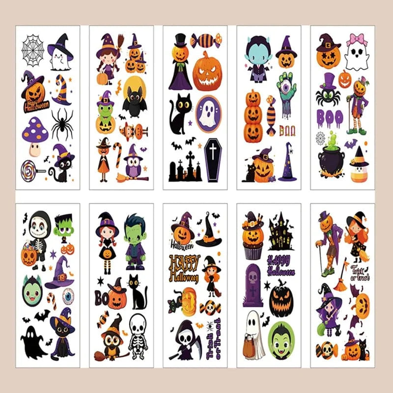 Halloween Pumpkin Tattoo Stickers