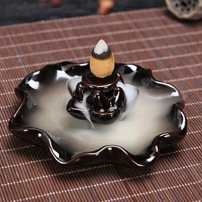 SearchFindOrder 6.4cmx11cm Ceramic Incense Burning Fountain