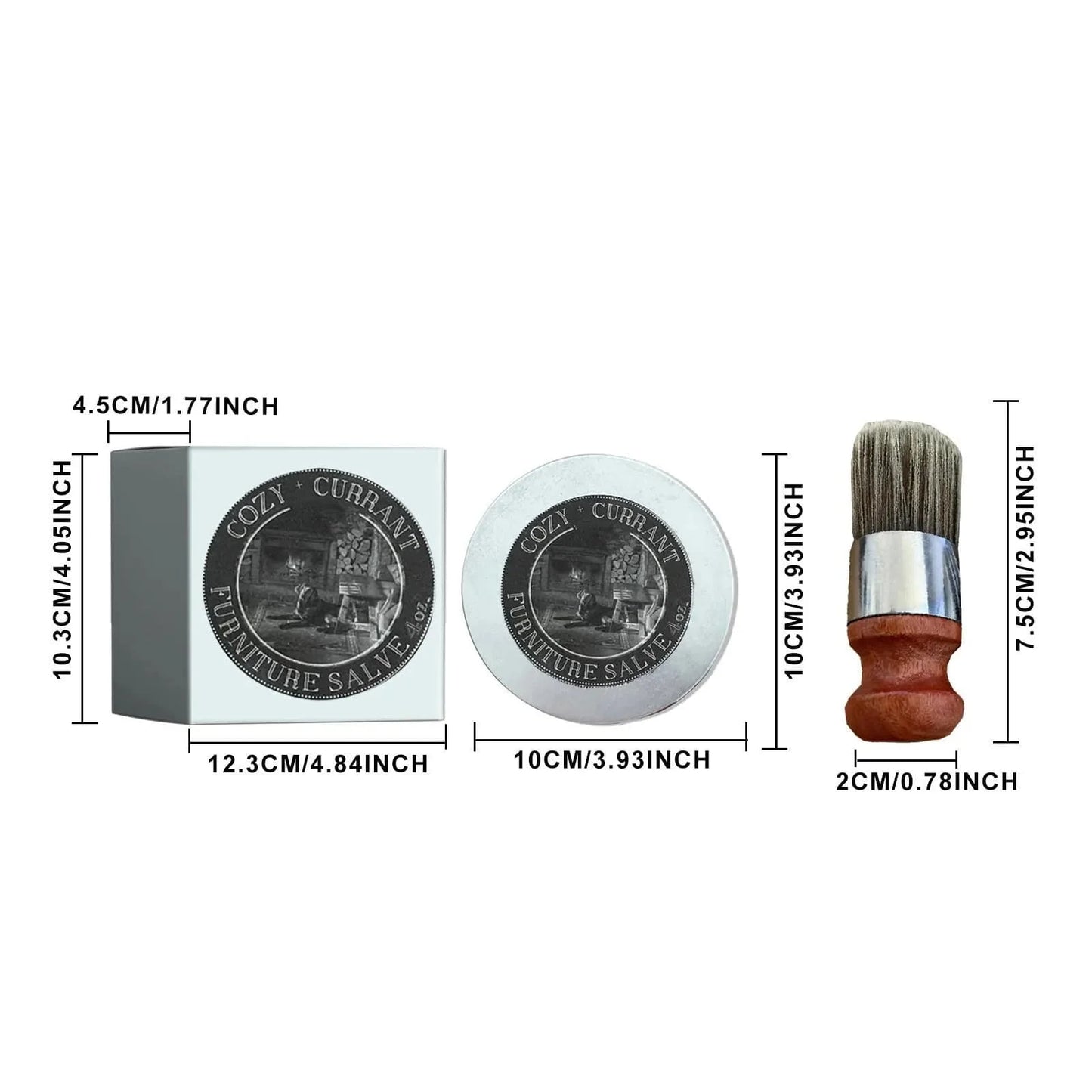 Leather Care Furniture Salve Kit with Conditioner and Brush