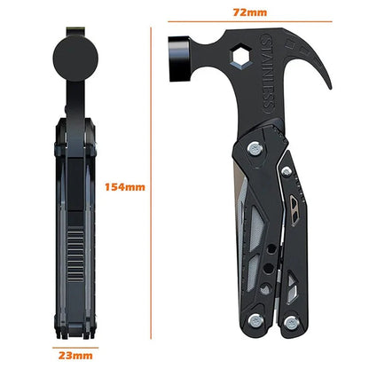 14-in-1 Multitool, Ultimate Hammer and Utility Companion for Home, Camping, and Survival Adventures