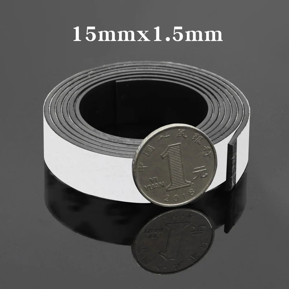 SearchFindOrder 10X1.5mm / 1Meter Self Adhesive Flexible Magnetic Tape