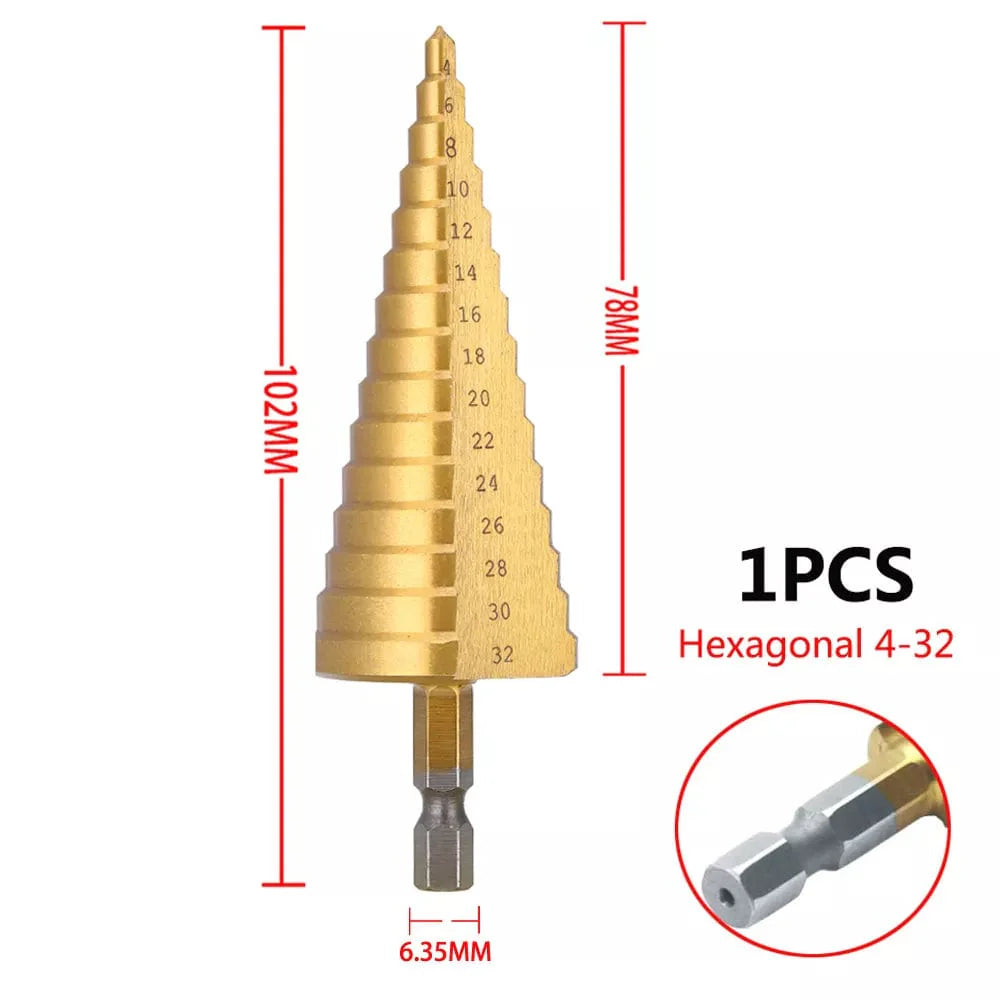 Titanium Pro Cut Precision Step Drill Set