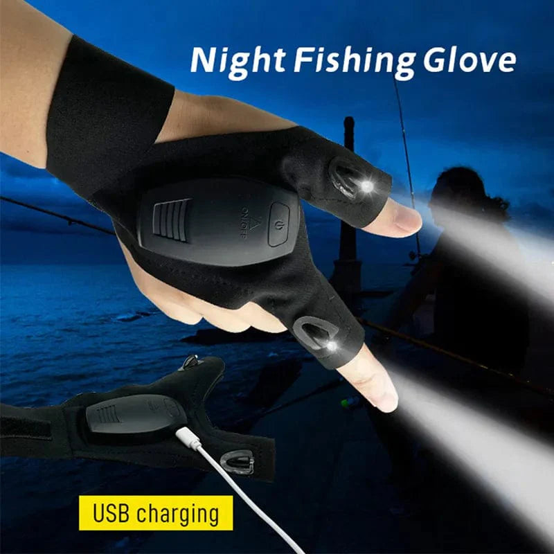 Rechargeable LED Finger Flashlight Glove