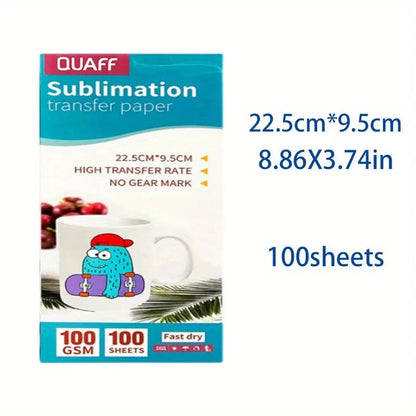 100 Sheets for Heat Press Printer Machine for Sublimation Mugs