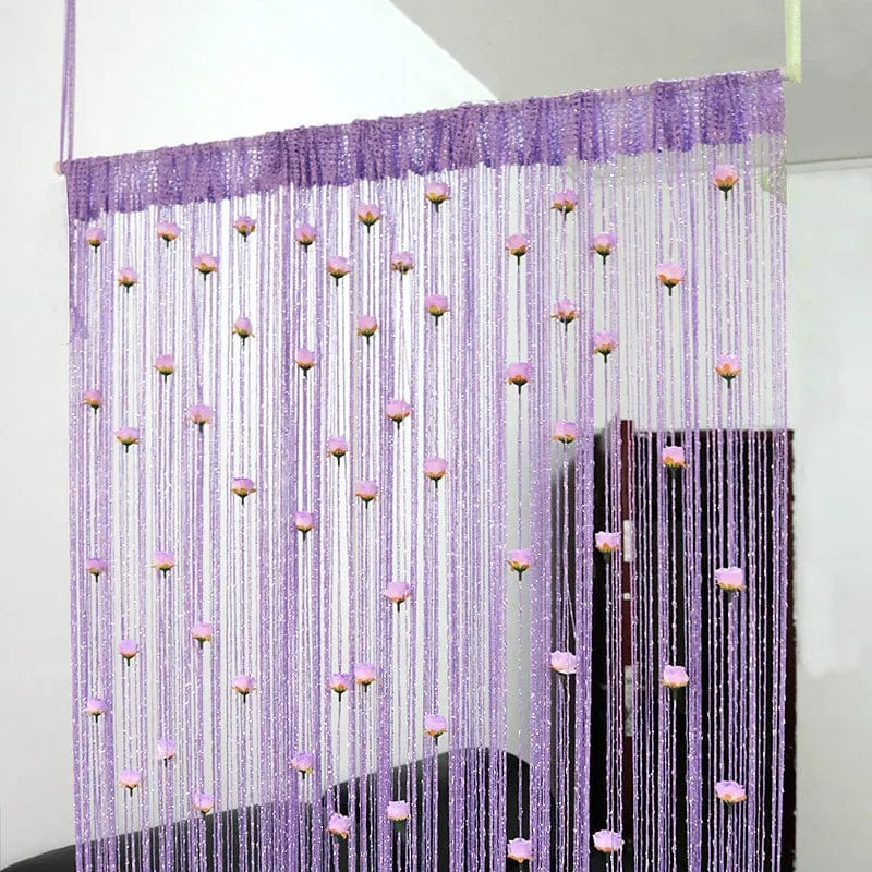 SearchFindOrder 11 / 100x200CM Floral Tassel Curtain Room Divider