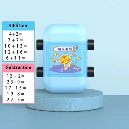 Smart Math Roller Stamps for Kids, 2-in-1 Multiplication, Addition, Subtraction and Division Teaching Practice Tool Within 100 Learning Toy