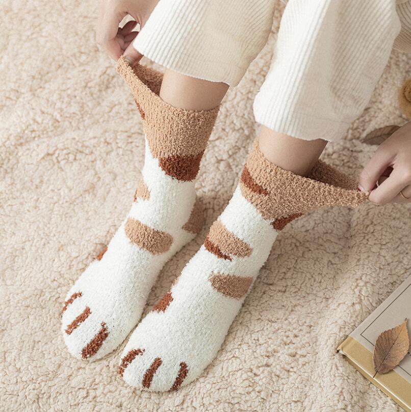 Cozy Thick and Warm Coral Fleece Tube Socks (1 Pair)