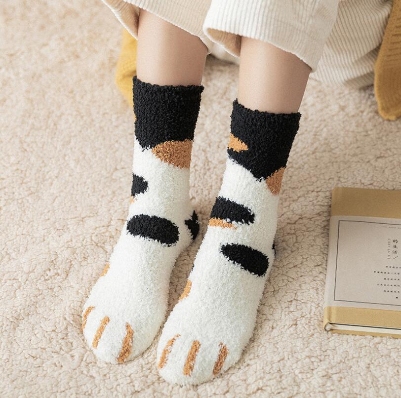 Cozy Thick and Warm Coral Fleece Tube Socks (1 Pair)