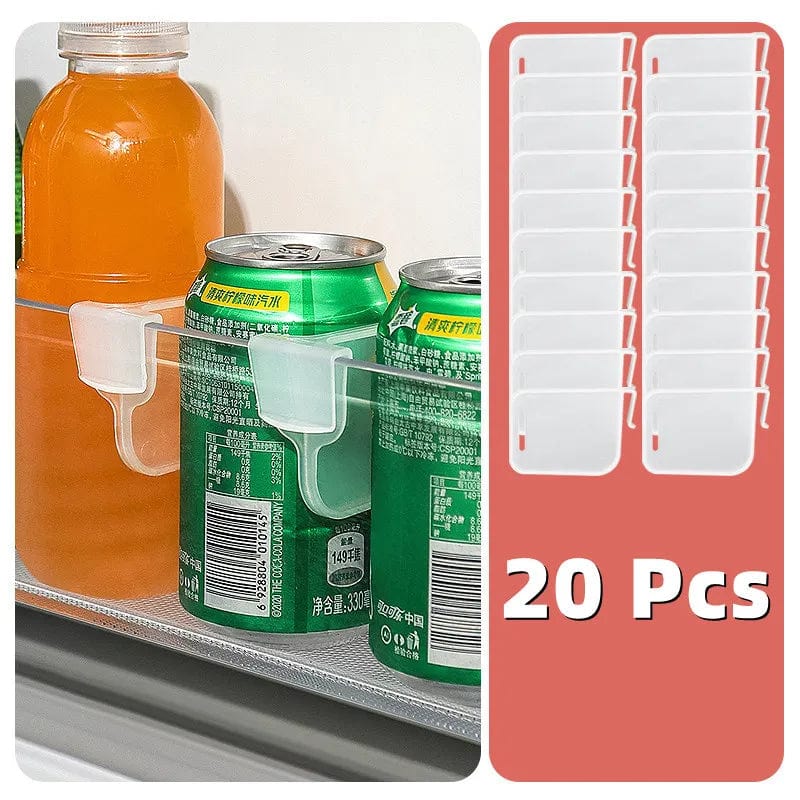 Refrigerator Organizer Adjustable Snap-on Plastic Dividers for Kitchen Storage