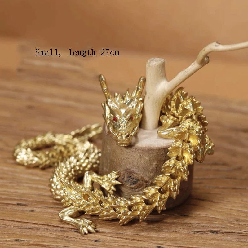 3D Brass Dragon Home Decoration with Mystic Scales