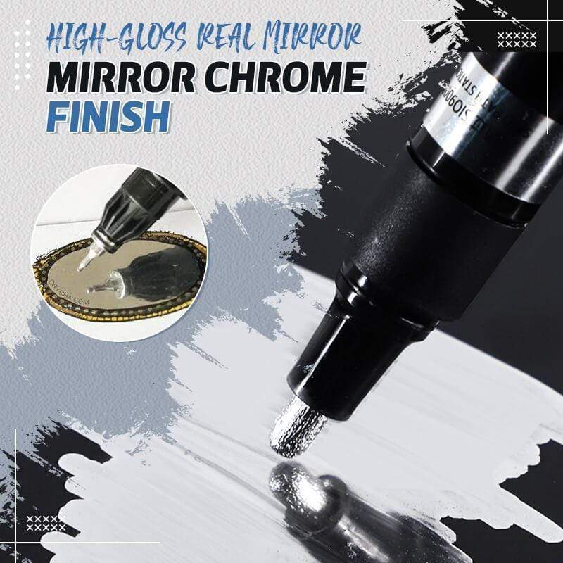 SearchFindOrder 1.0 mm Metallic Mirror Chrome Finish Marker