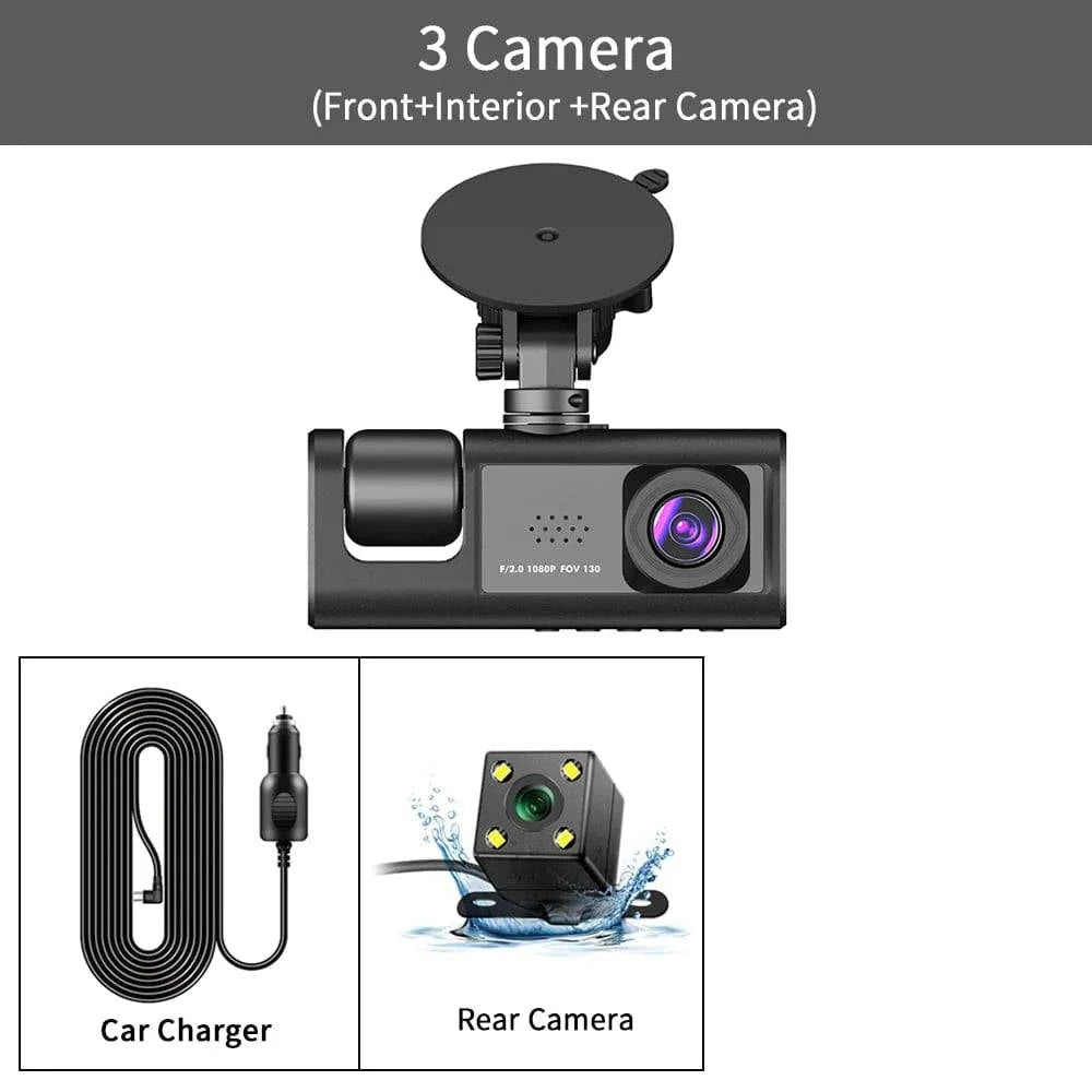 Three-Channel Car DVR HD Dash Cam - Smart Shop (Online Store for wise shoppers) 