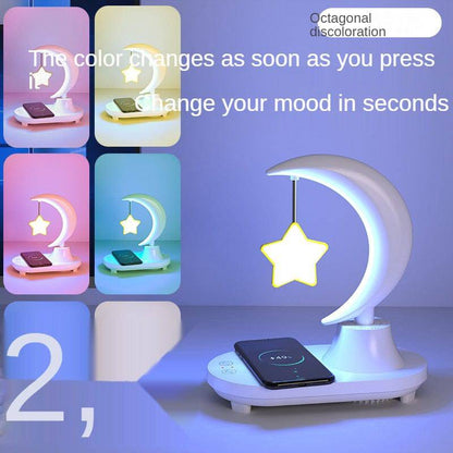 Crescent Moon Night Light with Wireless Phone Charger and Bluetooth Speaker - Smart Shop (Online Store for wise shoppers) 