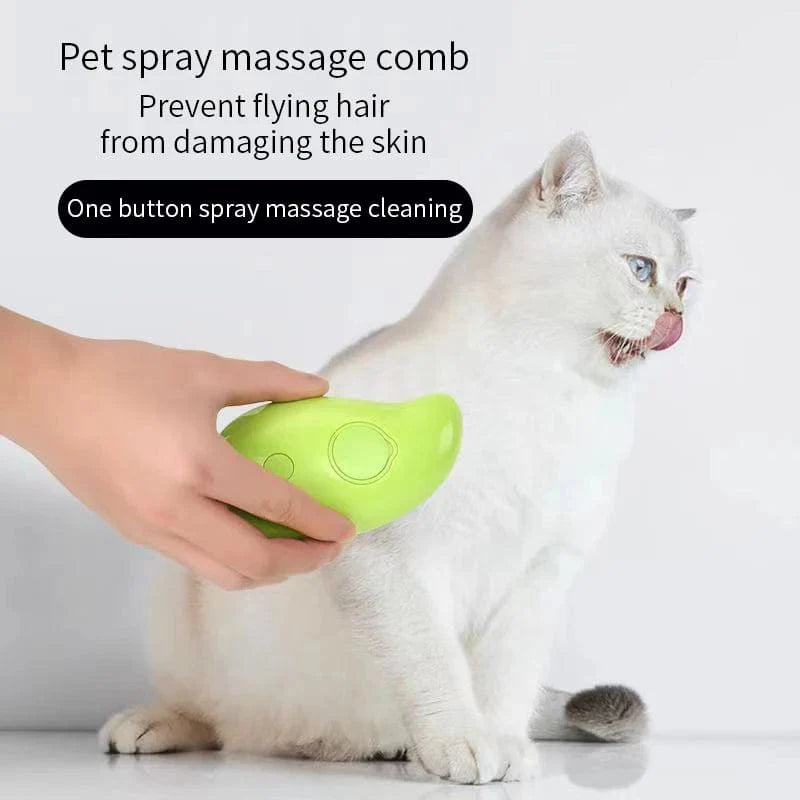 SearchFindOrder Green / CHINA 3-in-1 Electric Spray Cat Hair Brush