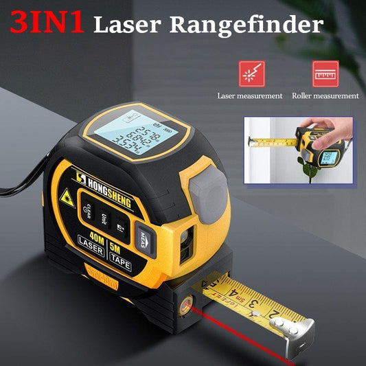 SearchFindOrder China / 3 In 1 Laser- 60m 1 3-in-1 High-Precision Laser Rangefinder, 5m Tape & Infrared Distance Meter