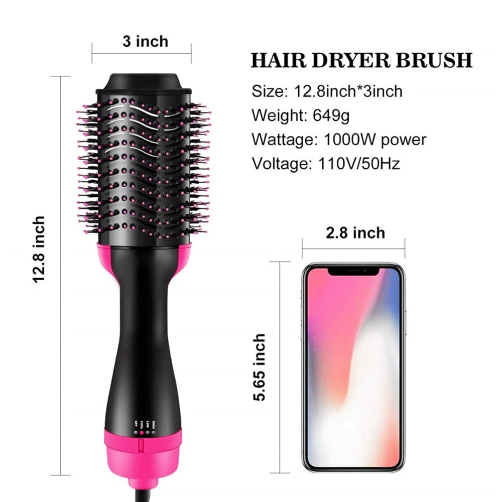 3-in-1 Pro Hair Styler, Dryer, Straightener & Curler Comb