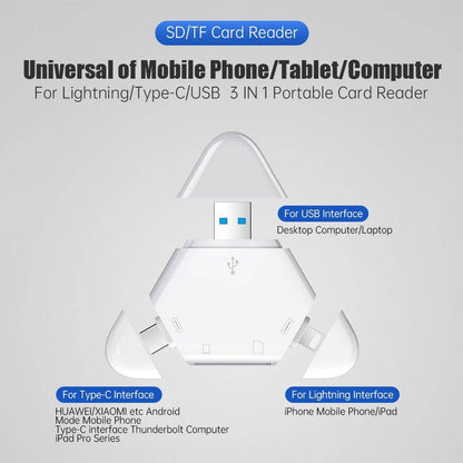 3-in-1 Universal Mobile SD Card Reader - Smart Shop (Online Store for wise shoppers) 