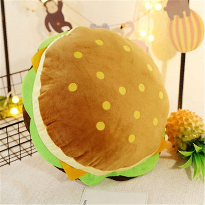 Comfy Hamburger Pillow and Seat Cushion