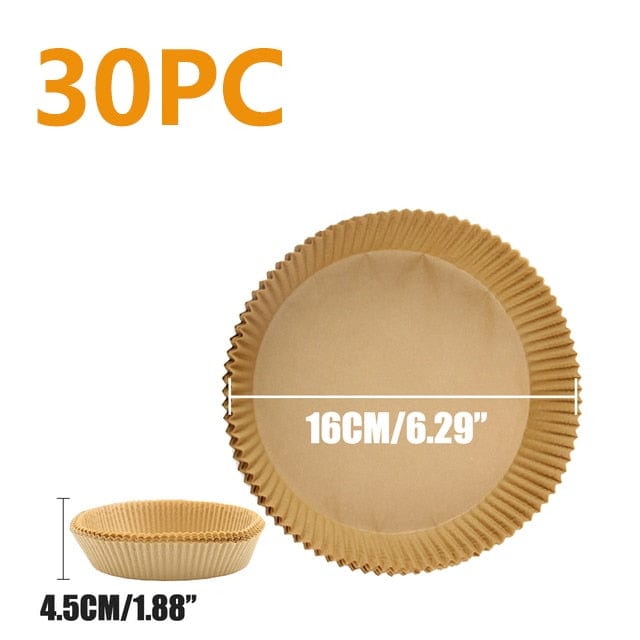 SearchFindOrder 50Pcs 20cm Round W Oil-Proof Water-Proof Disposable Non-Stick Air Fryer Paper Liner Paper