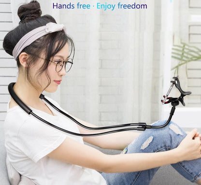 SearchFindOrder Pink 360 Degree Lazy Neck Phone Holder Stand