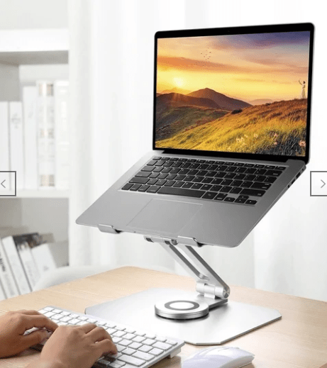 360° Rotating Ergonomic Multi-Angle Height Adjustable Aluminum Laptop Stand - Smart Shop (Online Store for wise shoppers) 