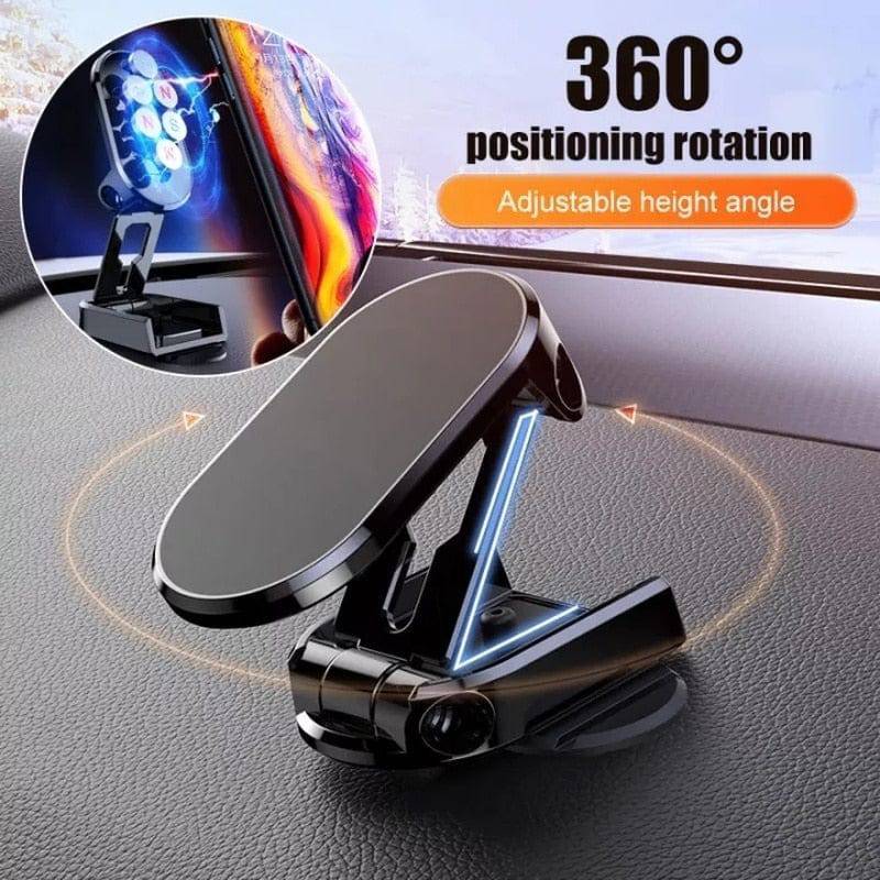 SearchFindOrder Black 360° Rotation Foldable Magnetic Car Phone Holder