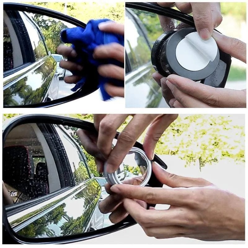 360° Wide Angle Convex Dual-Mount Side-View Blind Spot Mirrors