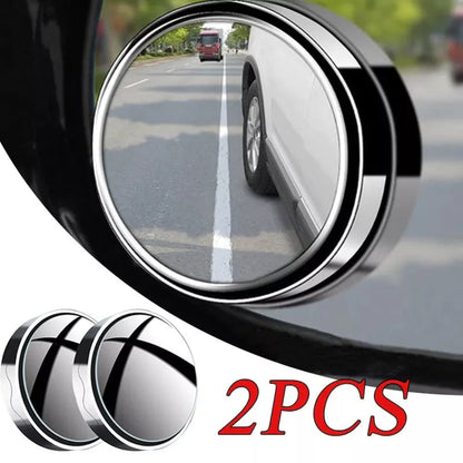 SearchFindOrder 2 pcs black B 360 Wide Angle Convex Dual-Mount Rear-View Blind Spot Mirrors