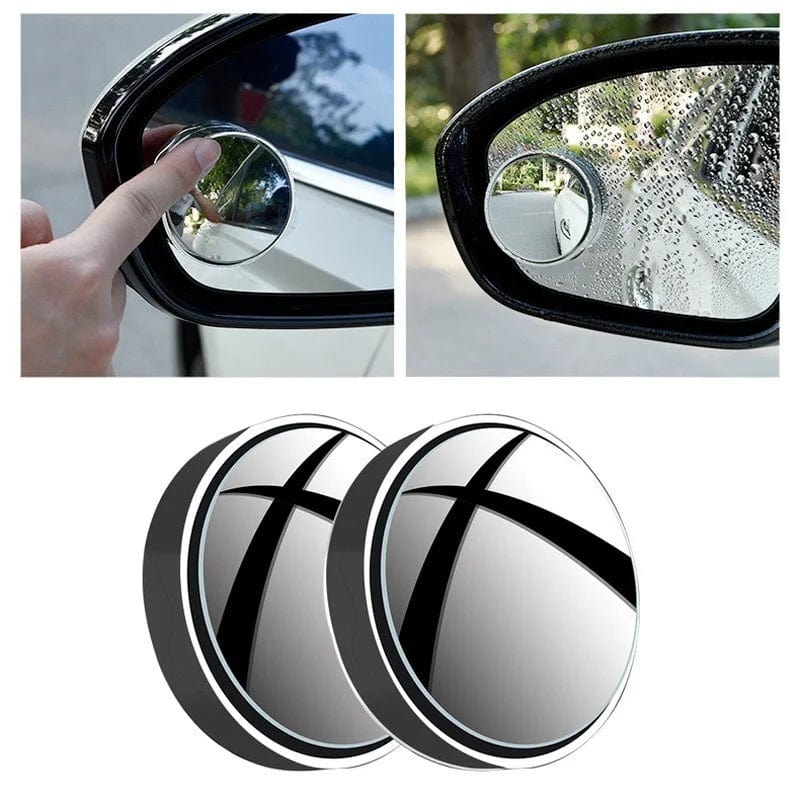 SearchFindOrder 2 pcs white B 360 Wide Angle Convex Dual-Mount Rear-View Blind Spot Mirrors