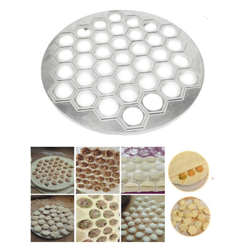 37-Hole Ravioli, Dumpling, Perogy Aluminum Mold Maker