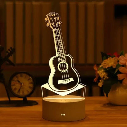 SearchFindOrder USB Warm White / Elk 3D Acrylic LED Lamp with Romantic Love Design for Home