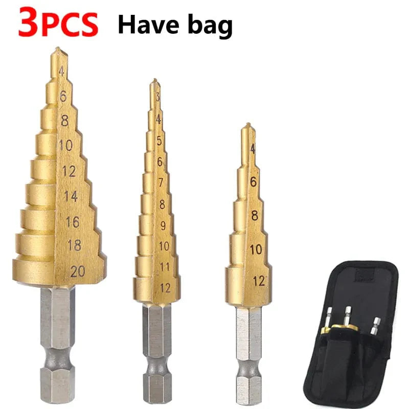 Titanium Pro Cut Precision Step Drill Set