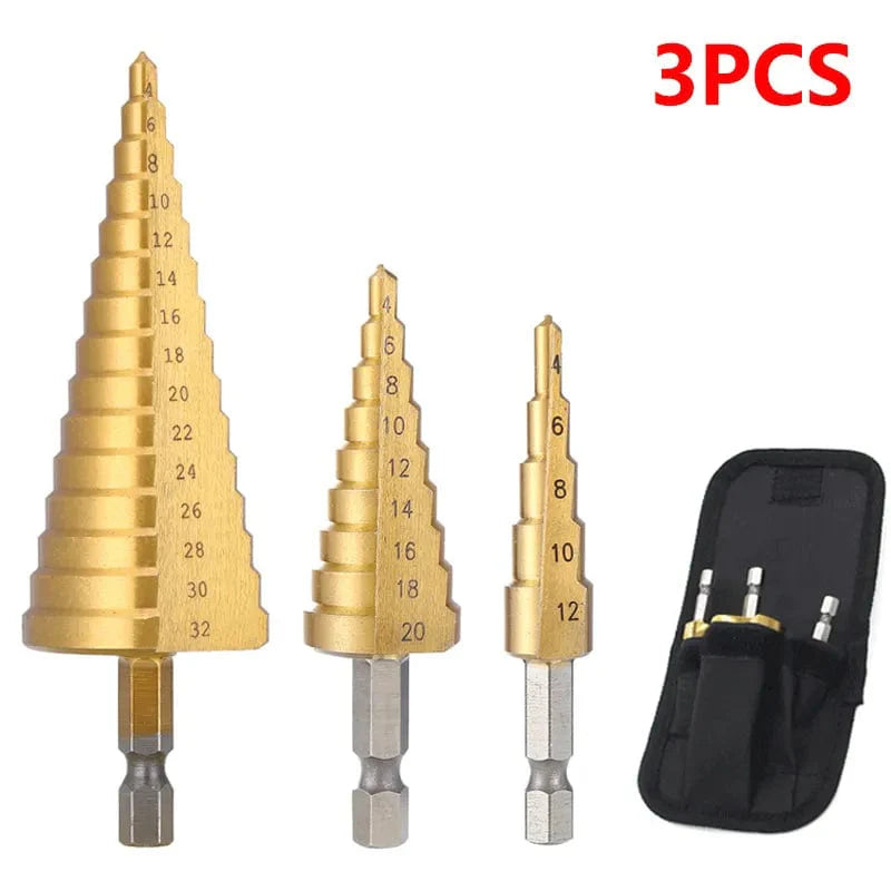 Titanium Pro Cut Precision Step Drill Set