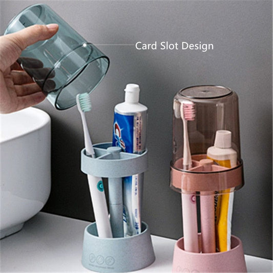 SearchFindOrder Blue 3pc Portable Toothbrush Cup Set