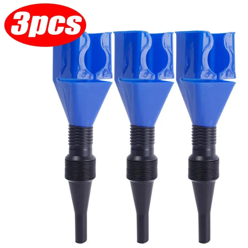 Auto Oil Fuel Funnel with Retractable Flexible Tube for Cars, Motorcycles