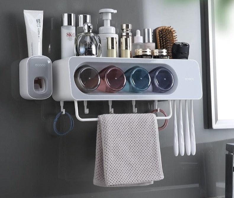 Eco Squeeze Wall-Mounted Toothpaste Dispenser Kit Innovative Bathroom Solution