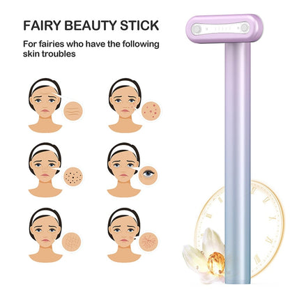 4-in-1 Facial Wand, Red Light Therapy for Face and Neck, Microcurrent Facial Device for Anti-Aging, Skin Tightening Machine