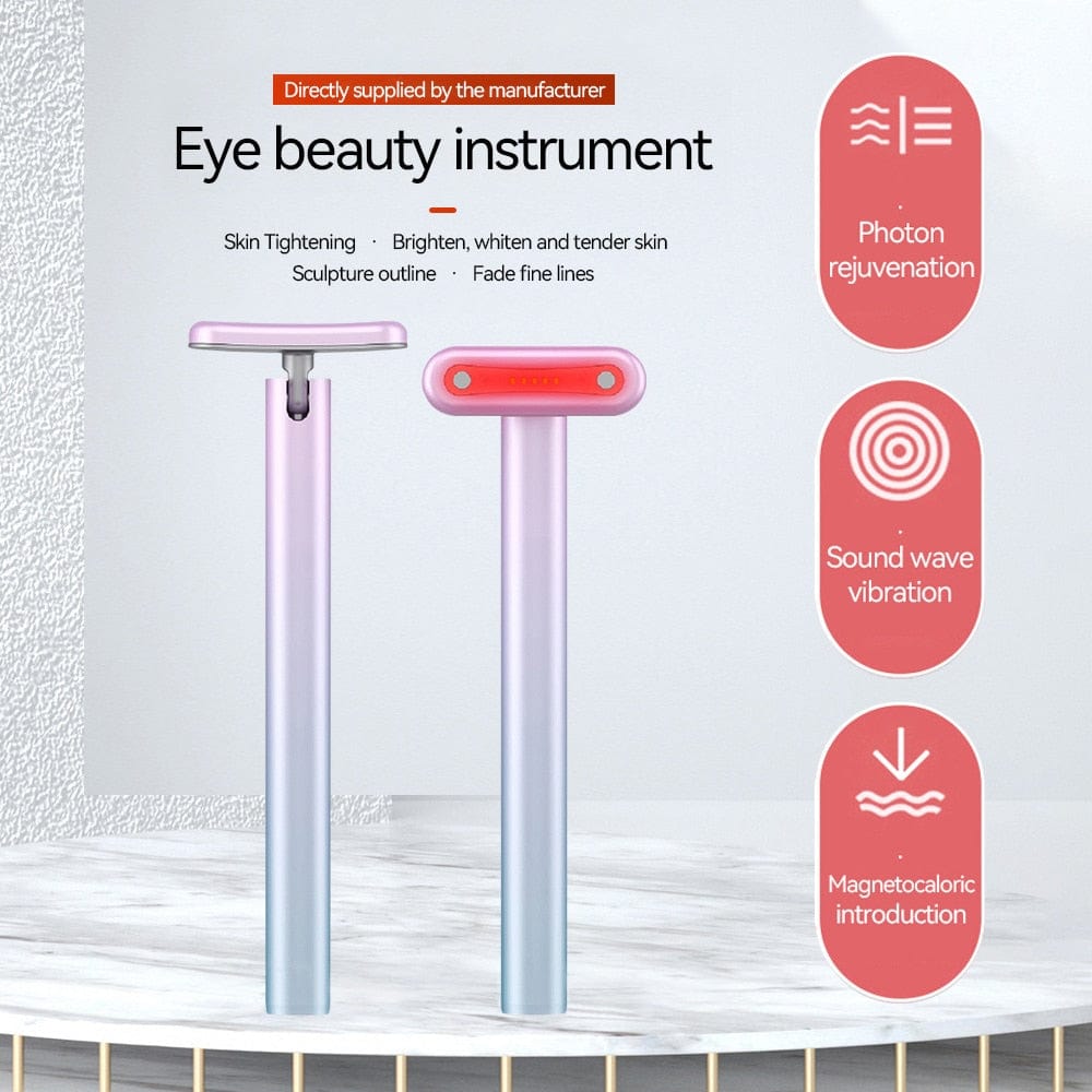 4-in-1 Facial Wand, Red Light Therapy for Face and Neck, Microcurrent Facial Device for Anti-Aging, Skin Tightening Machine