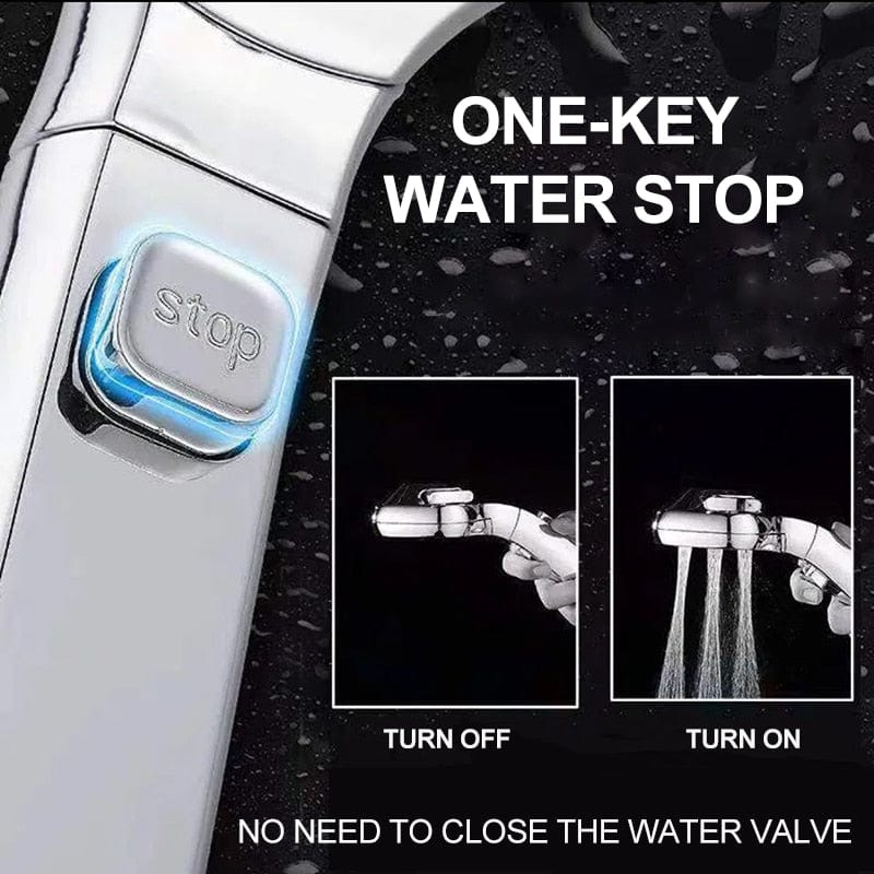 High-Pressure 4-Mode Adjustable Water-Saving Handheld Shower Head