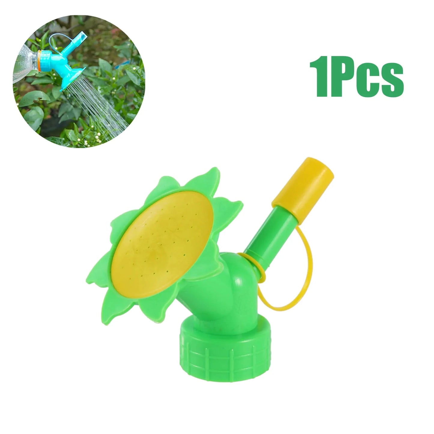 SearchFindOrder Light Green and Light Green Bottle Cap Sprinkle Ease Dual-Head Watering System Portable, Precise, and Convenient