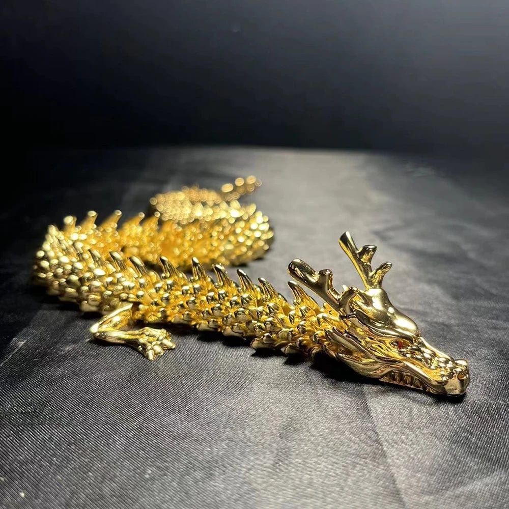 3D Brass Dragon Home Decoration with Mystic Scales