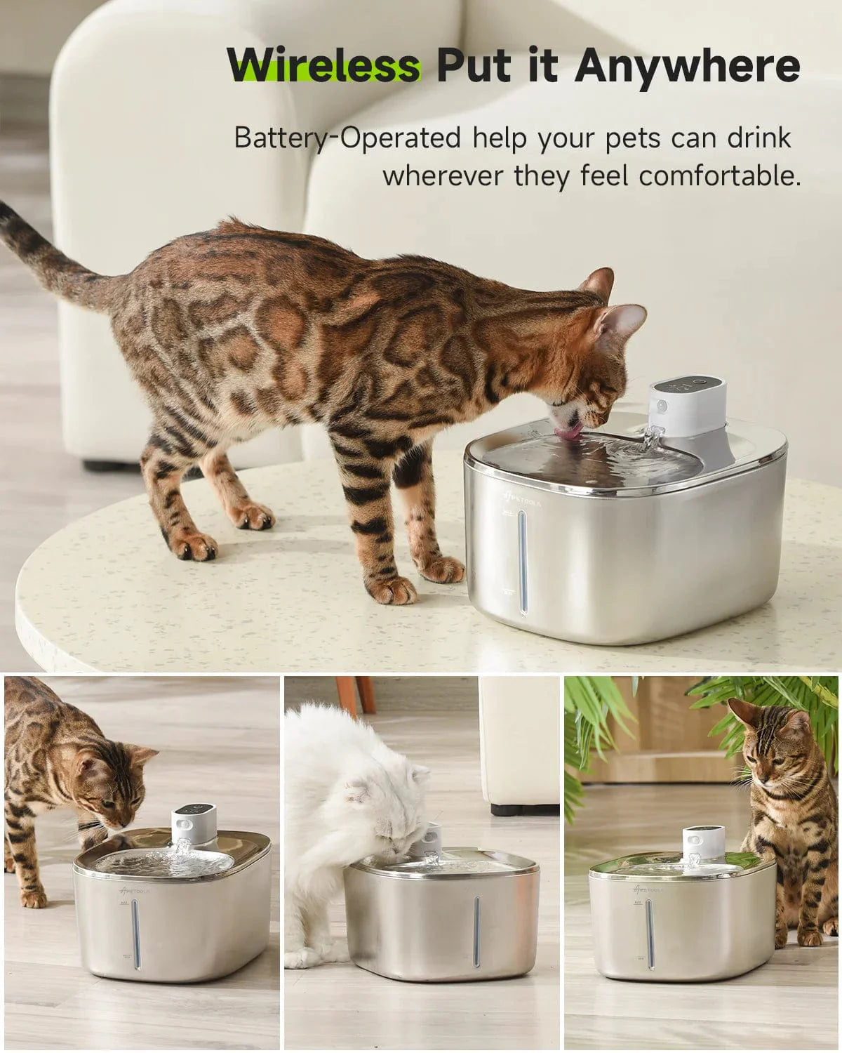 SearchFindOrder US Plug / 4L 4L Pet Water Fountain