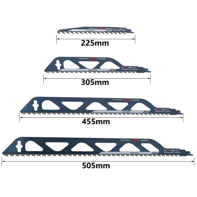 SearchFindOrder 305mm Tungsten Carbide Alloy Reciprocating Saw Blade for Bricks and Concrete