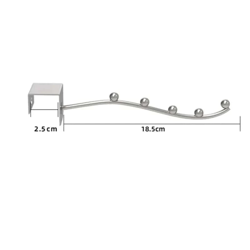 Wall Mounted Clothes Hanger Rack, Stainless Steel Arm Holder Balcony Clothes Drying Organizer