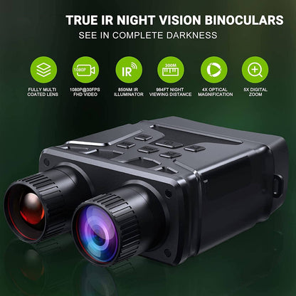 5X Digital Zoom Night Vision Infrared Binoculars with 4 Inch 1080P HD LCD - Smart Shop (Online Store for wise shoppers) 